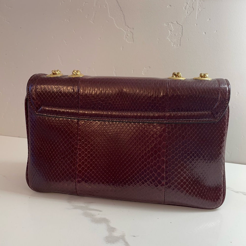 Gucci NWOT Rajah Red Python Shoulder Flap Bag - Picture 4 of 16